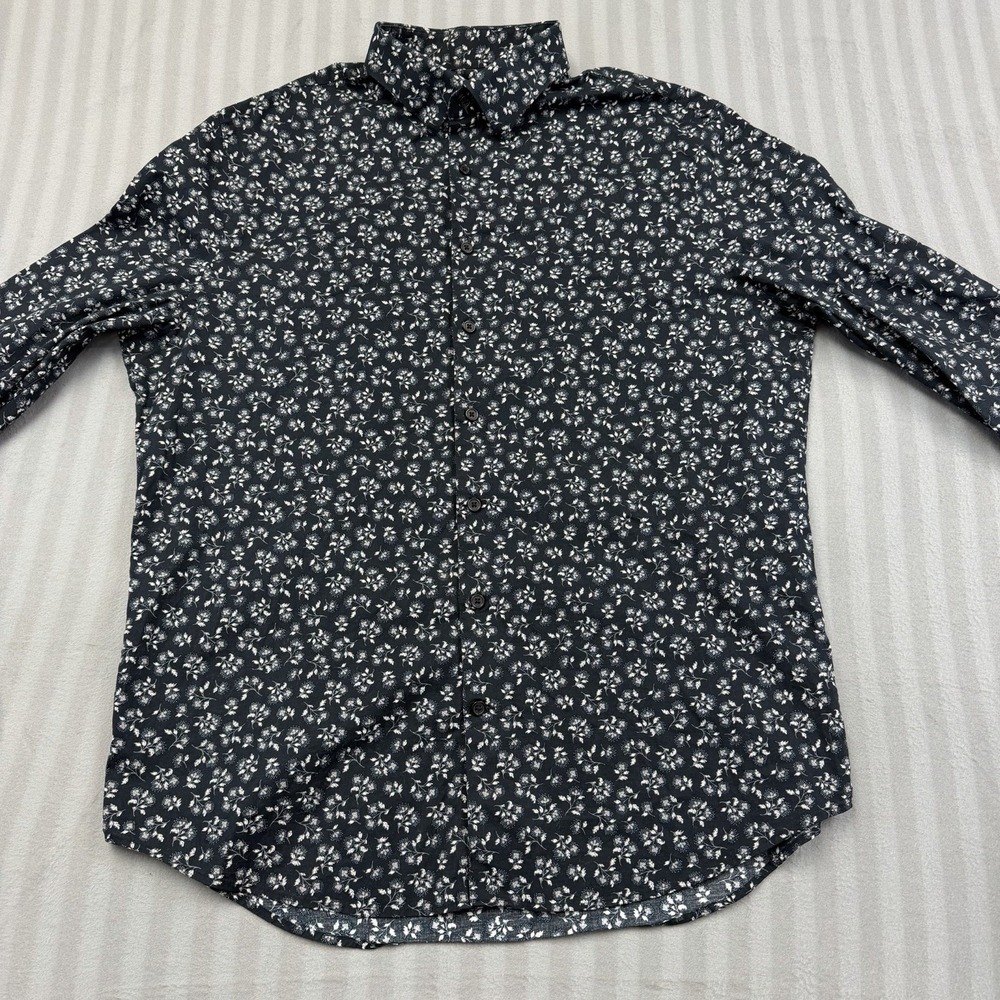 Express 1MX Fitted Dress Shirt Men's Size Large Long Sleeve Button Down